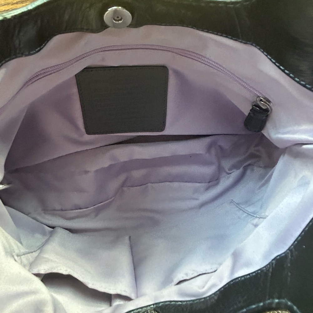 Coach Black Patent Leather Shoulder Bag - Picture 10 of 12
